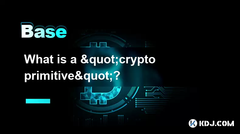 Was ist ein "Crypto Primitive"? Was ist ein "Crypto Primitive"?