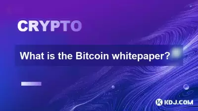 What is the Bitcoin whitepaper? What is the Bitcoin whitepaper?