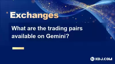Quelles sont les paires de trading disponibles sur Gemini? Quelles sont les paires de trading disponibles sur Gemini?