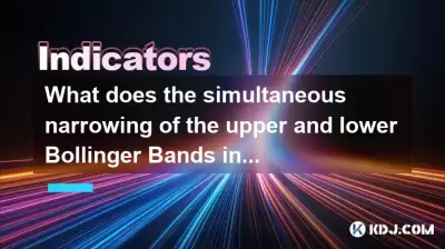 What does the simultaneous narrowing of the upper and lower Bollinger Bands indicate? What does the simultaneous narrowing of the upper and lower Bollinger Bands indicate?