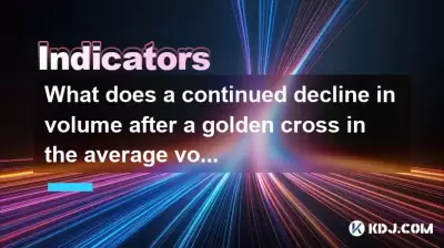 What does a continued decline in volume after a golden cross in the average volume line indicate? What does a continued decline in volume after a golden cross in the average volume line indicate?