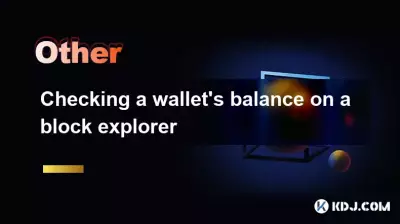 Checking a wallet's balance on a block explorer Checking a wallet's balance on a block explorer