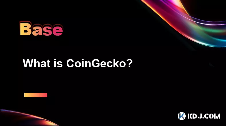 Was ist Coingecko? Was ist Coingecko?