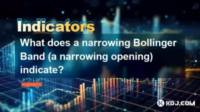 What does a narrowing Bollinger Band (a narrowing opening) indicate? What does a narrowing Bollinger Band (a narrowing opening) indicate?