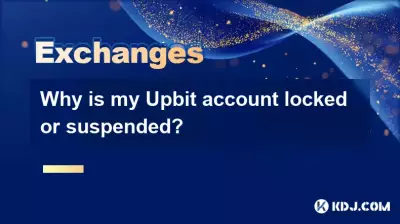 Warum wird mein UPBIT -Konto gesperrt oder ausgesetzt? Warum wird mein UPBIT -Konto gesperrt oder ausgesetzt?