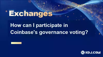 How can I participate in Coinbase's governance voting? How can I participate in Coinbase's governance voting?