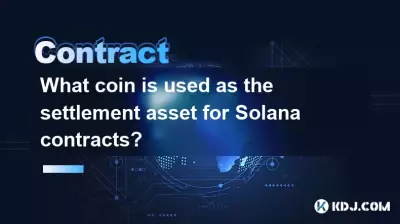 Solana 계약의 결제 자산으로 어떤 동전이 사용됩니까? Solana 계약의 결제 자산으로 어떤 동전이 사용됩니까?