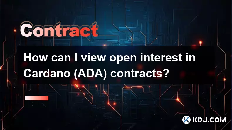 Cardano(ADA)契約にオープンな関心を見るにはどうすればよいですか? Cardano(ADA)契約にオープンな関心を見るにはどうすればよいですか?