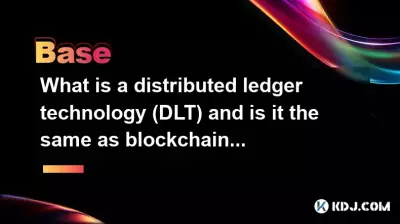 What is a distributed ledger technology (DLT) and is it the same as blockchain? What is a distributed ledger technology (DLT) and is it the same as blockchain?