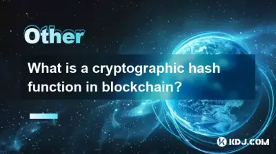 What is a cryptographic hash function in blockchain? What is a cryptographic hash function in blockchain?