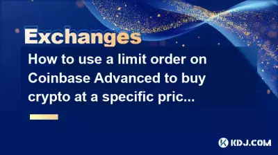 How to use a limit order on Coinbase Advanced to buy crypto at a specific price? How to use a limit order on Coinbase Advanced to buy crypto at a specific price?