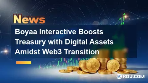Boyaa Interactive는 Web3 전환 중에 디지털 자산으로 재무를 강화합니다. Boyaa Interactive는 Web3 전환 중에 디지털 자산으로 재무를 강화합니다.