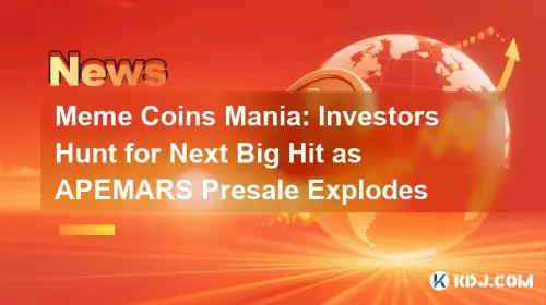 Meme Coins Mania: APEMARS 사전 판매가 폭발적으로 증가함에 따라 투자자들은 차세대 빅 히트작을 찾고 있습니다. Meme Coins Mania: APEMARS 사전 판매가 폭발적으로 증가함에 따라 투자자들은 차세대 빅 히트작을 찾고 있습니다.