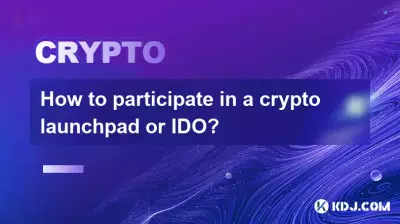 How to participate in a crypto launchpad or IDO? How to participate in a crypto launchpad or IDO?