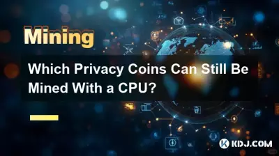 Welche Privacy Coins können noch mit einer CPU geschürft werden? Welche Privacy Coins können noch mit einer CPU geschürft werden?